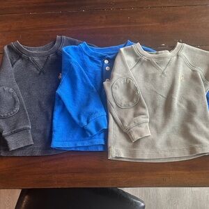 GAP Kids' Sweatshirt Set - Charcoal, Royal Blue, Light Beige